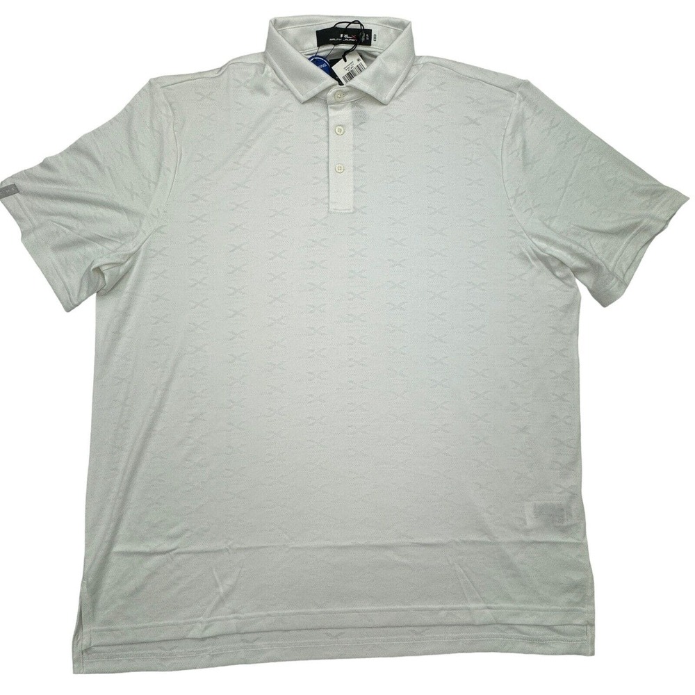 RLX Polo Ralph Lauren Mens XL White Short Sleeve Wicking Golf Shirt NWT $125